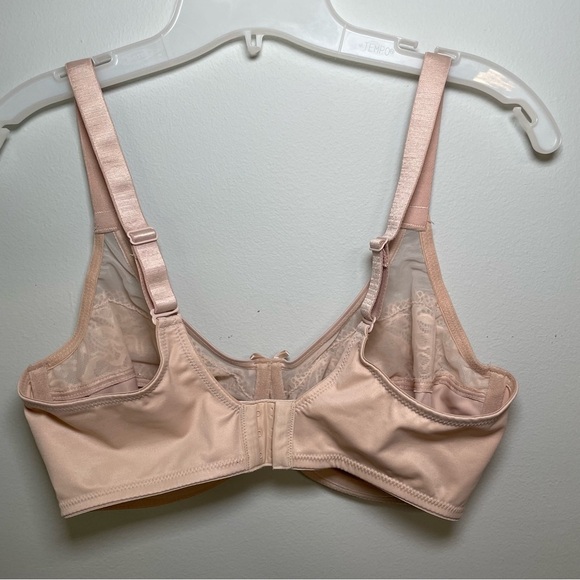 Lilyette Minimizer Bra 36DD Unlined Wired No Padding Full Coverage Mesh Beige - Picture 8 of 9